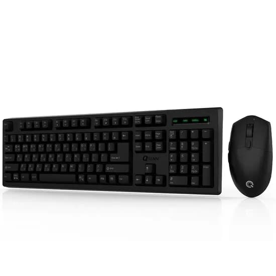QSENN MK450 무선 키보드 마우스 세트, 일반형, 블랙, 1개