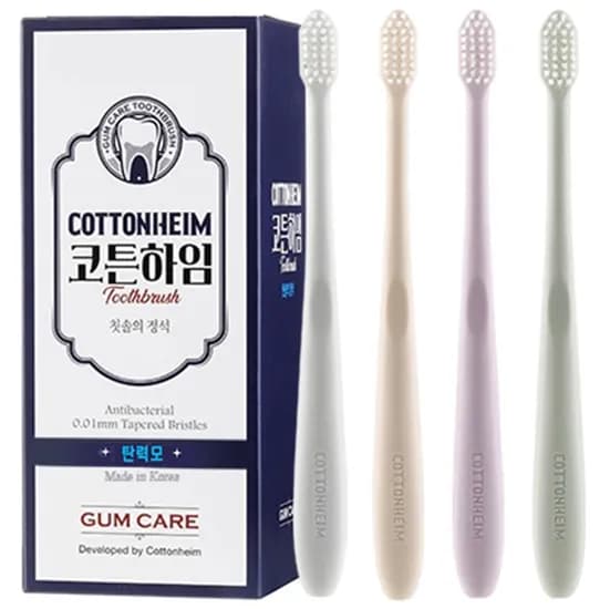 코튼하임 이중미세모 치과칫솔 탄력모 20PCS 1개