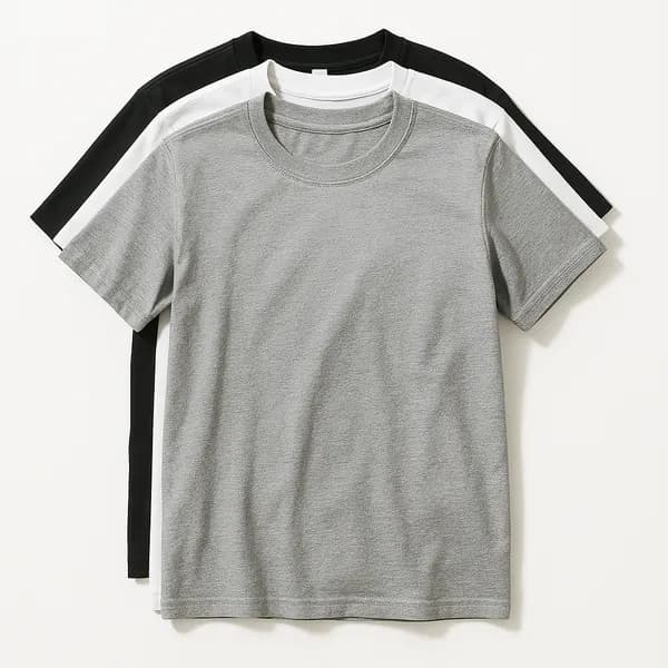 LIFE FORM 남녀공용 순면 무지 라운드 반팔 티셔츠 2XL 화이트 2장+블랙 1장 13,900원