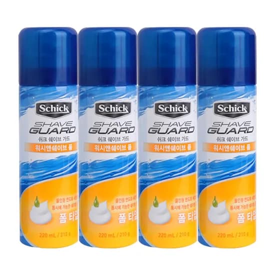 쉬크 쉐이브가드 워시앤쉐이브폼 220ml 4개 19,500원