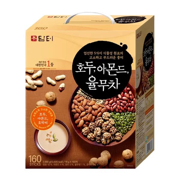 담터 호두아몬드율무차 18g 160개입