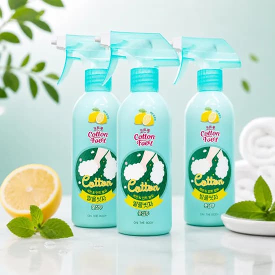 온더바디 코튼풋 발을 씻자 풋샴푸, 레몬민트향, 510ml, 3개