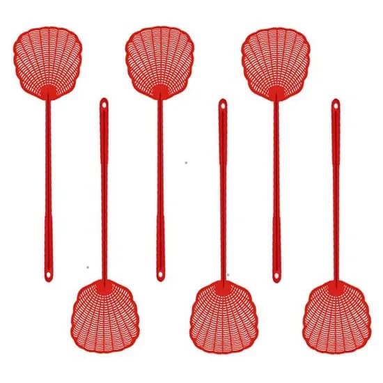 철심 파리채 등긁개 겸 모기채 레드 55cm 6P 1개 6,781원