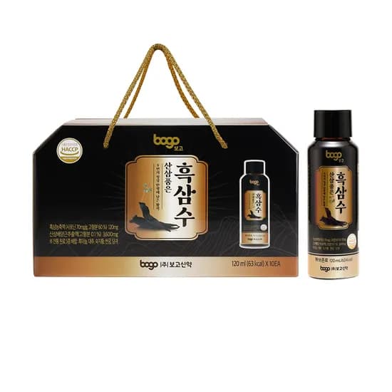 보고 산삼품은 흑삼수, 120ml, 10병