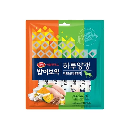 하림펫푸드 밥이보약 DOG 하루양갱, 버라이어티팩, 8g, 30개입, 1봉