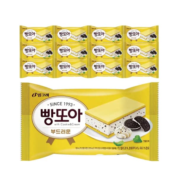 빙그레 빵또아 부드러운 아이스크림 180ml 12개 17,900원