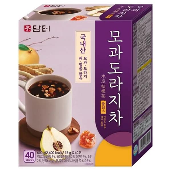 담터 모과 도라지차 플러스 15g 40개