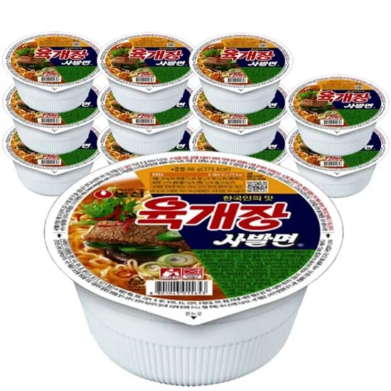 농심 육개장 사발면 86g 12개