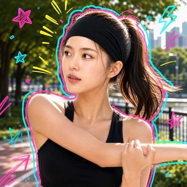 쿨드라이 와이드 스포츠 헤어밴드 블랙 2개