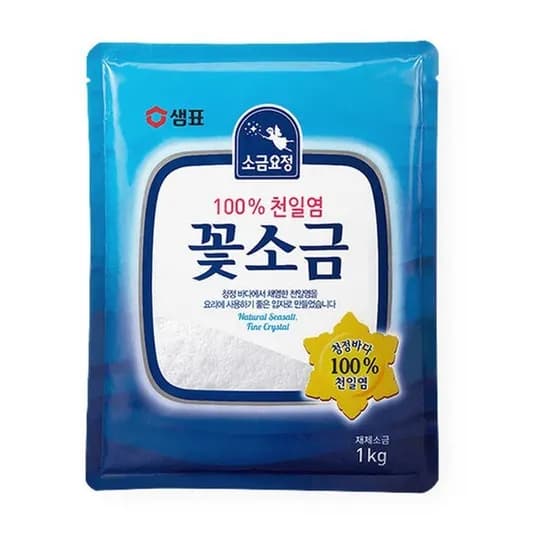 샘표 소금요정 꽃소금 1kg 3개