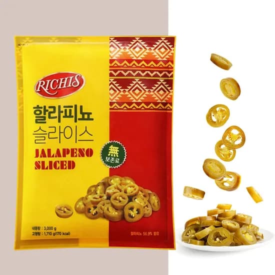 리치스 할라피뇨 슬라이스 3kg 1개