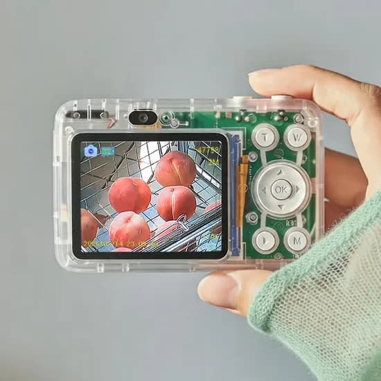 Huug 레트로 디지털 카메라, 화이트, 1개