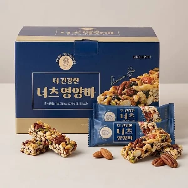 김규흔 한과 더 건강한 너츠 영양바 25g 40개입 1박스 25,200원