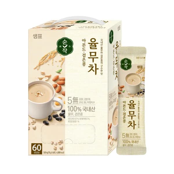 순작 아몬드 검은콩 율무차 대용량 손잡이형 18g 60포