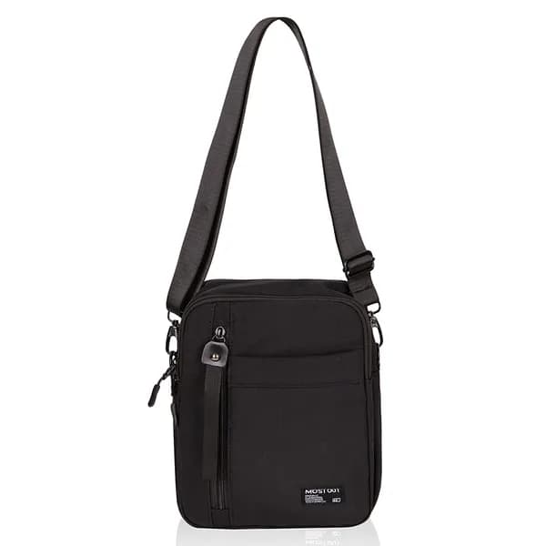 모스트아웃 남자 캐주얼 숄더백 크로스 메신저백 M356 블랙 19x25.6cm 1개