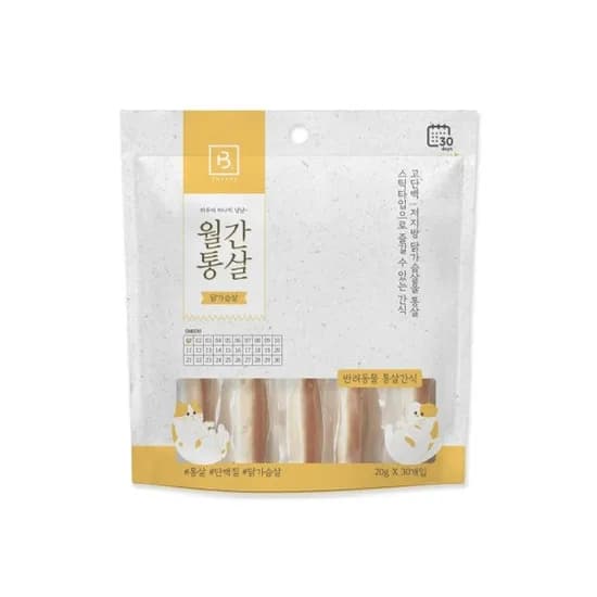 브리더랩 월간통살 닭가슴살 스틱타입, 30개입, 1개