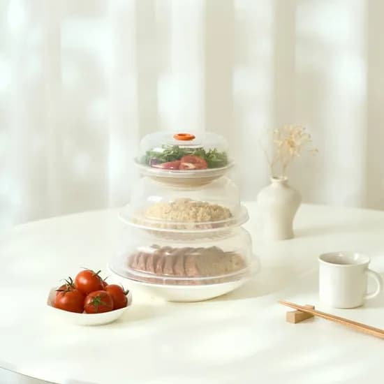 공간주방 전자레인지 푸드커버, 15.5cm 1개 + 18.5cm 1개 + 22cm 1개, 3개