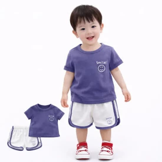 샤이닝 스마일 상하 세트, 바이올렛, 120, 1개