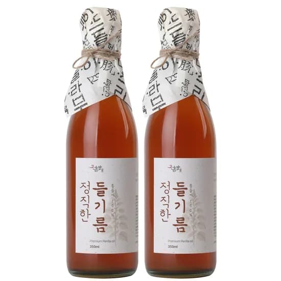 고참맛 정직한 들기름 350ml 2개