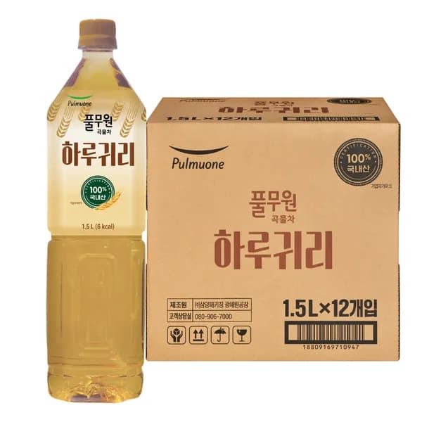 풀무원 곡물차 하루귀리 1.5L 24개 25,990원