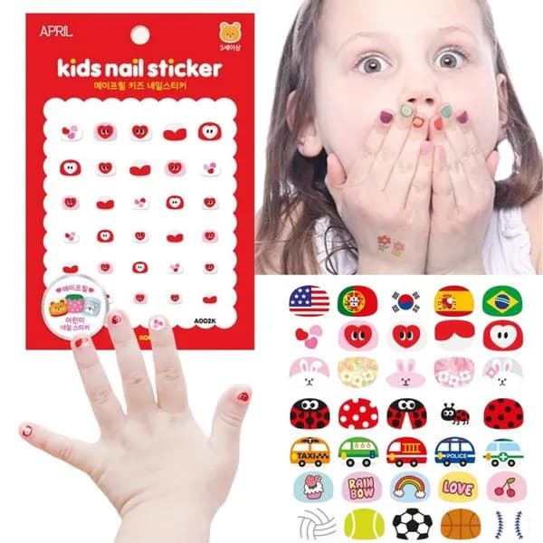 에이프릴 키즈 네일스티커 30pcs 20번 펭귄친구