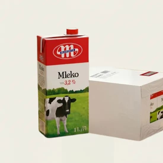 믈레코비타 폴란드 수입 멸균우유 3.2프로, 1000ml, 12개