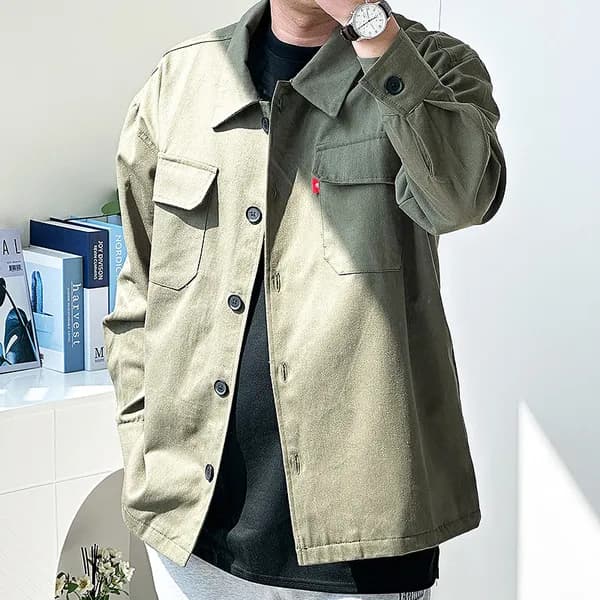 남성 면 트러커 자켓 블랙 XL(105-110) 1개