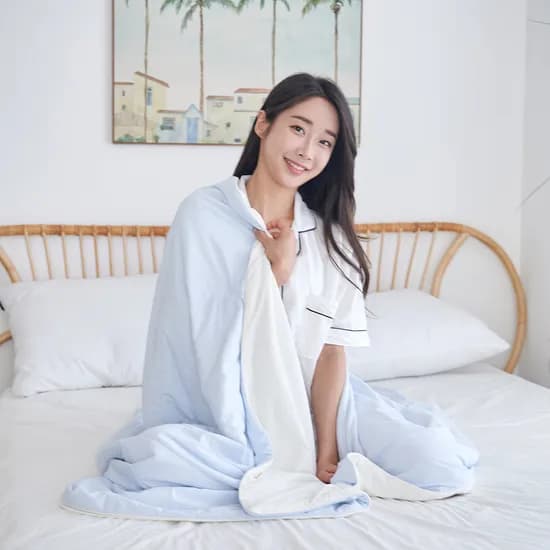 듀라텍스 냉감 쿨 이불, 블루아이보리, 퀸, 1개
