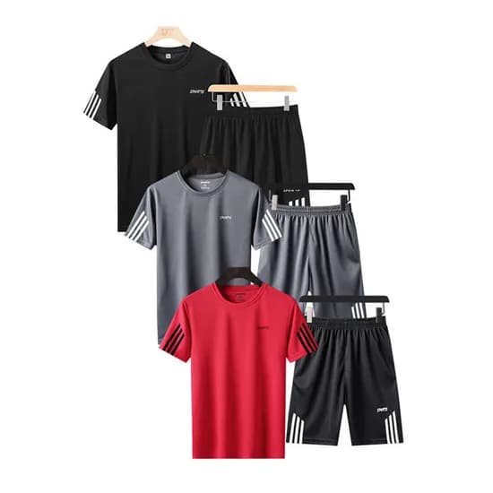 기능성 반팔 상하세트 230R75, 그레이세트, 2XL(95-100), 1개