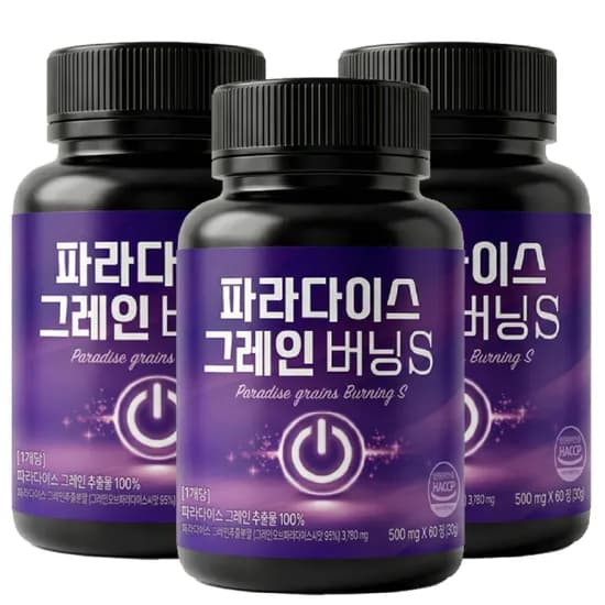 국민닥터 파라다이스 그레인 버닝S, 500mg, 60정, 3개