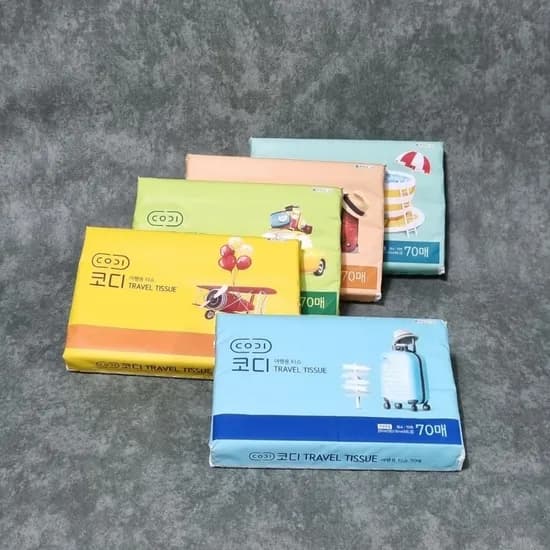 코디 여행용 티슈 70매 5개