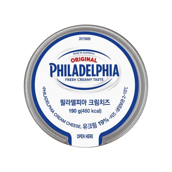 필라델피아 크림치즈 플레인 190g 4개