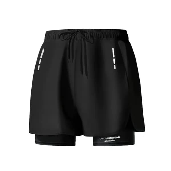 빅무드 남성 투인원 워터레깅스 수영팬츠 4XL 블랙