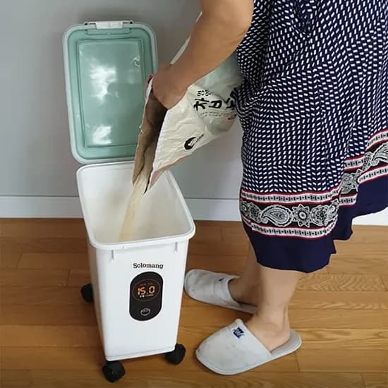 바퀴달린 쌀통 15kg