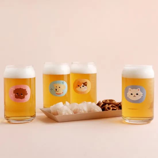 댕냥이 캔 비어잔, 4개입, 1세트