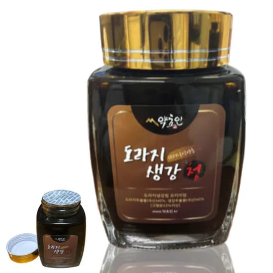 국내산 약도라지 진한 농축 도라지 생강 청 500g 1개