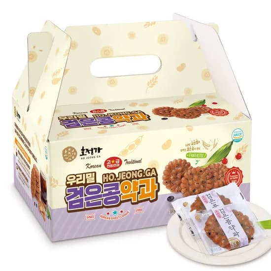 호정가 우리밀 검은콩약과 고소하고 담백한맛 1kg 25-30개입 1세트