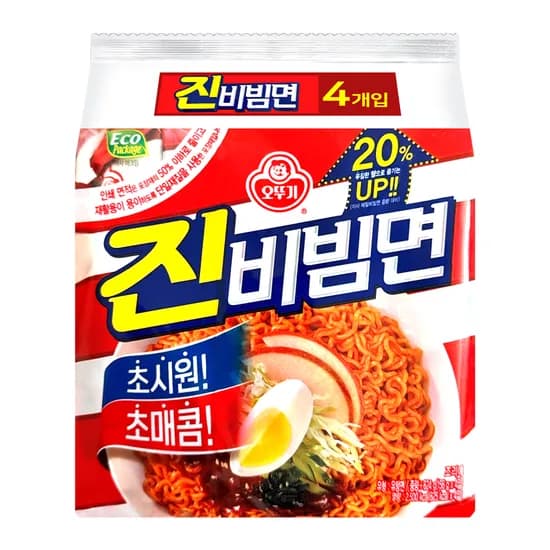 오뚜기 진비빔면 156g 4개입 1개