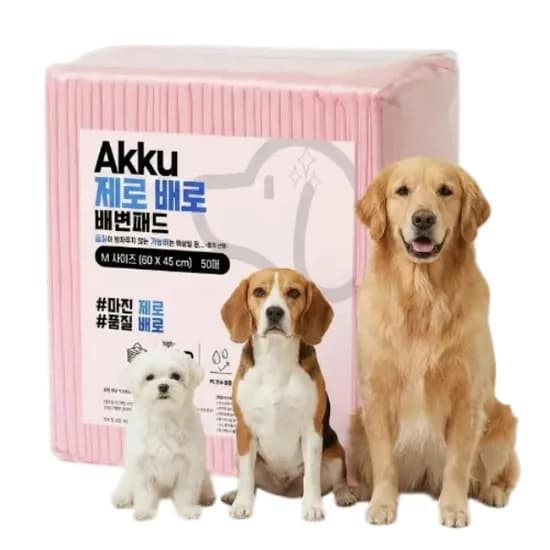 아꾸 제로배로 배변패드 XL 90x60cm 100매 4팩