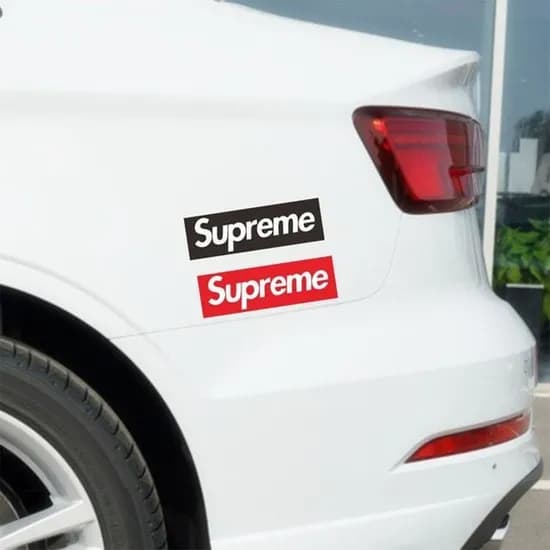 Supreme 슈프림 꾸미기 스티커, 레드, 1개