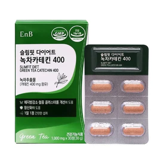 EnB 슬림핏 다이어트 녹차카테킨 400 1000mg 30정 2박스