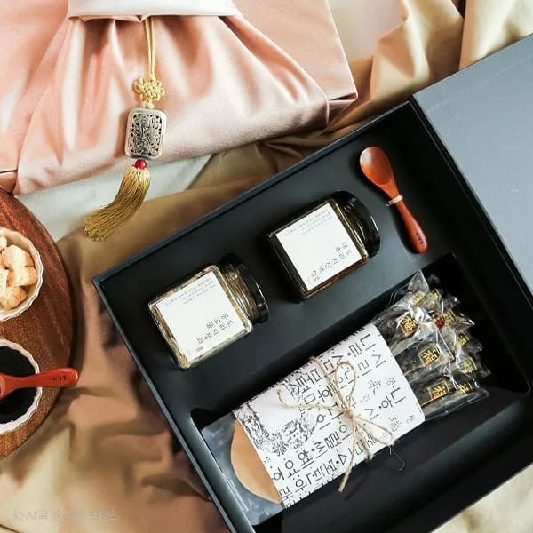 바람꽃 도라지정과 선물세트 프리미엄 보자기포장 850g 1개