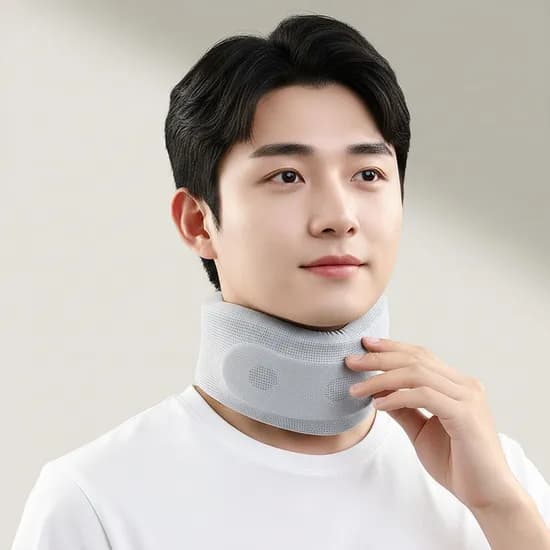 편안한 벨크로 통풍 조절형 목보호대 남성용 1개