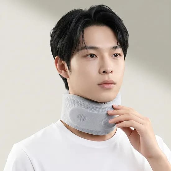 편안한 벨크로 통풍 조절형 목보호대 남성용 2개