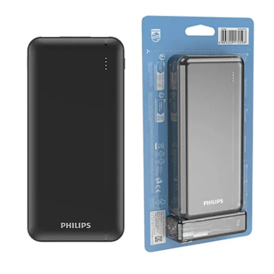 필립스 슬림 보조배터리, DLP1812PB, 10000mAh, PD 20W, 블랙, 1개