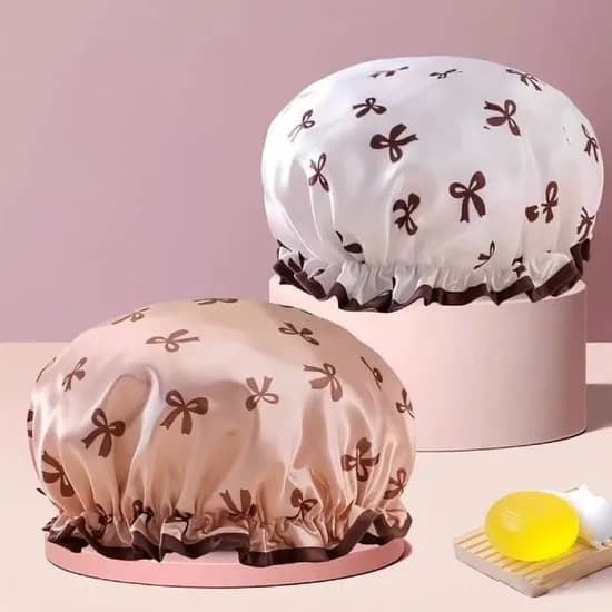 욕실 밴드형 샤워캡, 샴페인, 2개