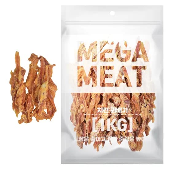 메가미트 강아지 간식, 치킨꽈배기, 1kg, 1개