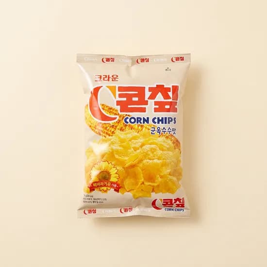 크라운 콘칩 군옥수수맛 70g 16개