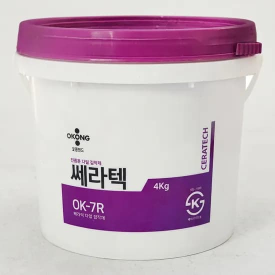 오공 쎄라텍 타일 접착제 OK-7R 4kg 1개