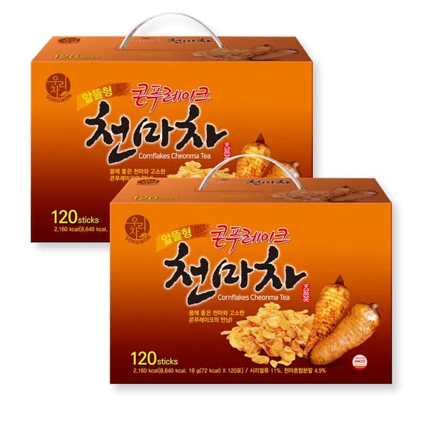 우리차 천마차 콘푸레이크 18g 120개 2개